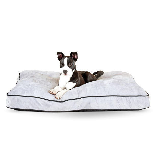 K&H Pet Products Tufted Pillow Top Pet Bed Large Gray 35" x 44" x 7.5"-Dog-K&H Pet Products-PetPhenom