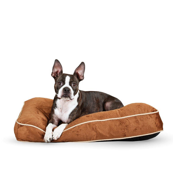 K&H Pet Products Tufted Pillow Top Pet Bed Medium Chocolate 27" x 36" x 7.5"-Dog-K&H Pet Products-PetPhenom