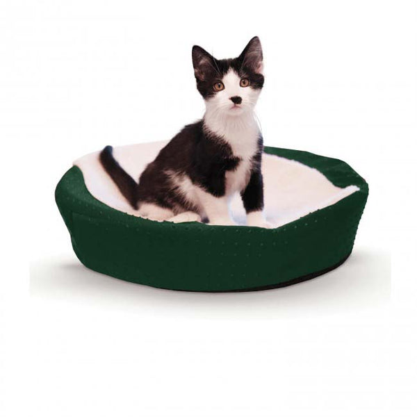 K&H Pet Products Ultra Memory Round Pet Cuddle Nest Green 19" x 19" x 3"-Cat-K&H Pet Products-PetPhenom
