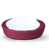 K&H Pet Products Ultra Memory Round Pet Cuddle Nest Red 19" x 19" x 3"-Cat-K&H Pet Products-PetPhenom