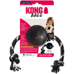 KONG Extreme Ball Dog Chew Toy With Rope Large, 1 count-Dog-KONG-PetPhenom