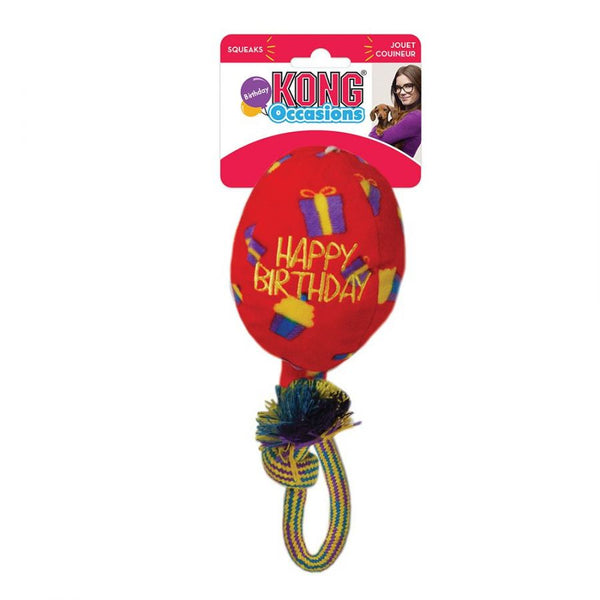 KONG Occasions Red Birthday Balloon Dog Toy, Medium 1 count-Dog-KONG-PetPhenom