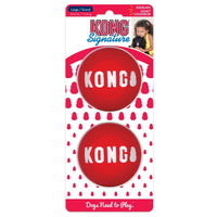 KONG Signature Ball Dog Toy Large, 2 count-Dog-KONG-PetPhenom