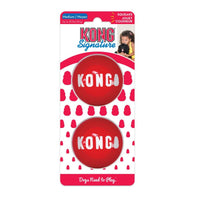 KONG Signature Ball Dog Toy Medium, 2 count-Dog-KONG-PetPhenom