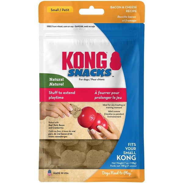 KONG Snacks Bacon and Cheese Recipe Dog Treats Small, 7 oz-Dog-Kong-PetPhenom