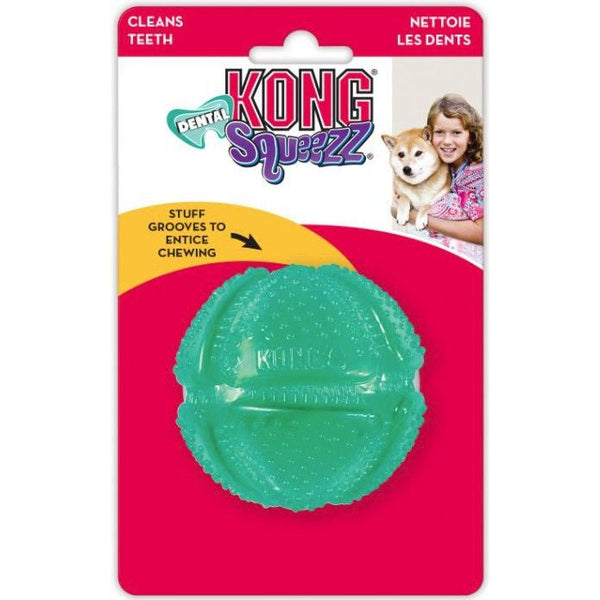 KONG Squeezz Dental Ball Dog Toy Medium, 1 count-Dog-KONG-PetPhenom