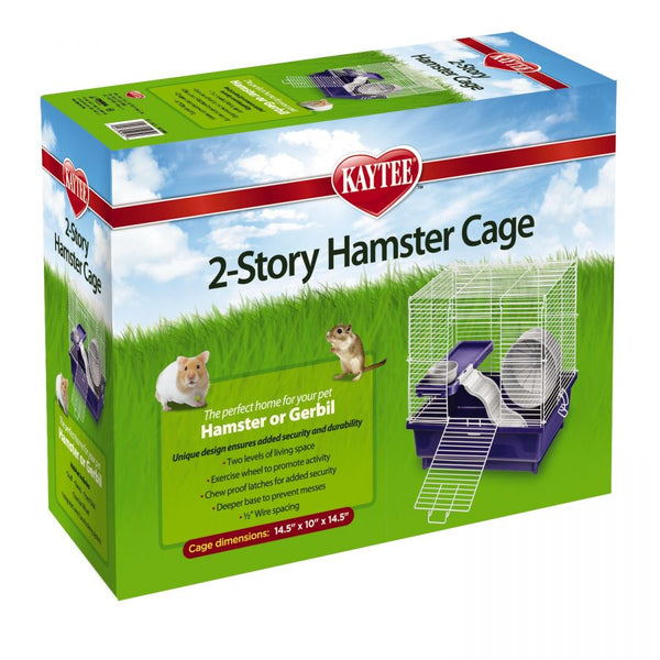 Kaytee 2-Story Hamster Cage 14" x 10", 1 count-Small Pet-Kaytee-PetPhenom