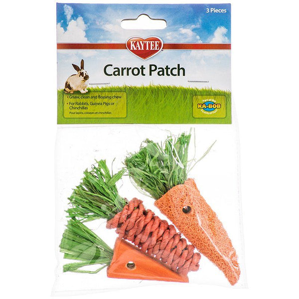 Kaytee Carrot Patch Chew Toys, 3 Pack - (3"-4" Long)-Small Pet-Kaytee-PetPhenom