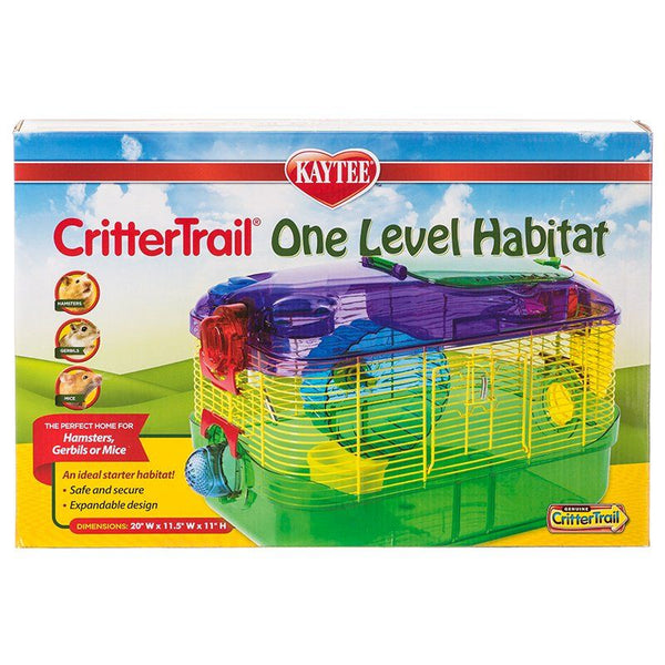 Kaytee CritterTrail One Level Habitat - Multi Colored, 16"L x 10.5"W x 11"H-Small Pet-Kaytee-PetPhenom