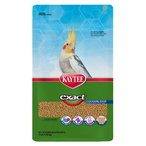 Kaytee Exact Natural Bird Food Cockatiel 3lbs-Bird-Kaytee-PetPhenom