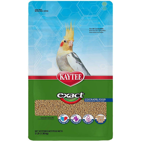 Kaytee Exact Optimal Nutrition Diet Natural Cockatiel Diet, 3 lbs-Bird-Kaytee-PetPhenom