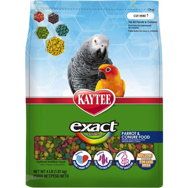 Kaytee Exact Rainbow Daily Diet - Parrot & Conure, 4 lbs-Bird-Kaytee-PetPhenom