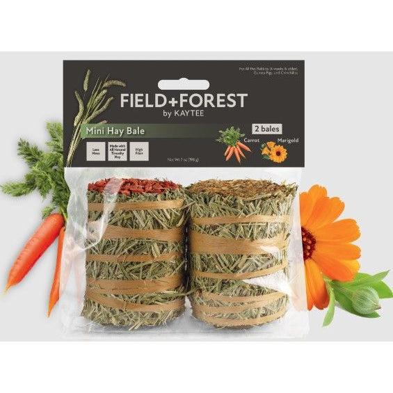 Kaytee Field and Forest Mini Hay Bale Carrot and Marigold, 2 count-Small Pet-Kaytee-PetPhenom