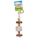 Kaytee Lava 'N Wood Hanging Chew Toy, Hanging Chew Toy - (2" Diameter x 9.5" High)-Small Pet-Kaytee-PetPhenom