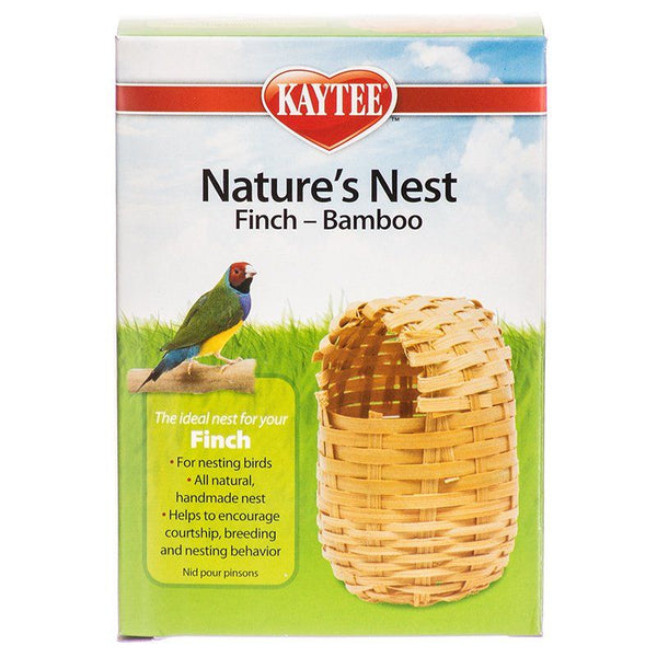 Kaytee Nature's Nest Bamboo Nest - Finch, Regular - (3.75"L x 3.75"W x 4.5"H)-Bird-Kaytee-PetPhenom