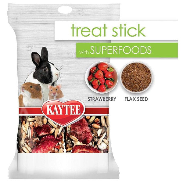Kaytee Superfoods Small Animal Treat Stick - Strawberry & Flax, 5.5 oz-Small Pet-Kaytee-PetPhenom