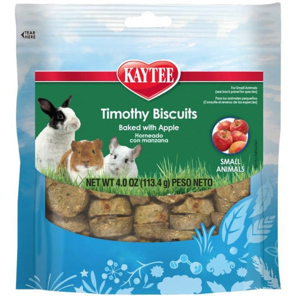 Kaytee Timothy Biscuit Treat Baked with Apple For Dental Health Support , 4 oz-Small Pet-Kaytee-PetPhenom