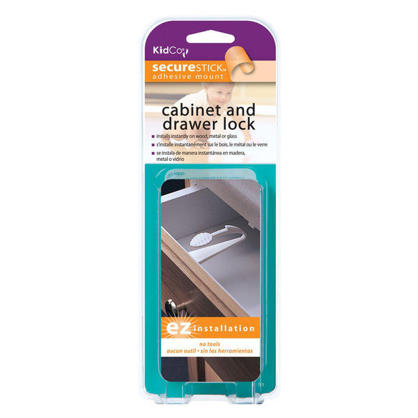 Kidco Adhesive Mount Cabinet and Drawer Lock 1 pack White-Home-Kidco-PetPhenom