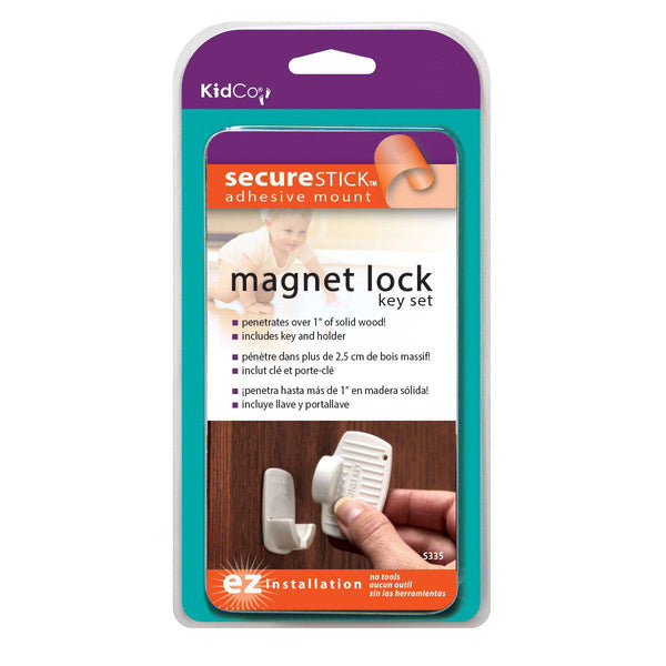 Kidco Magnet Lock and Key Adhesive Mount White-Home-Kidco-PetPhenom