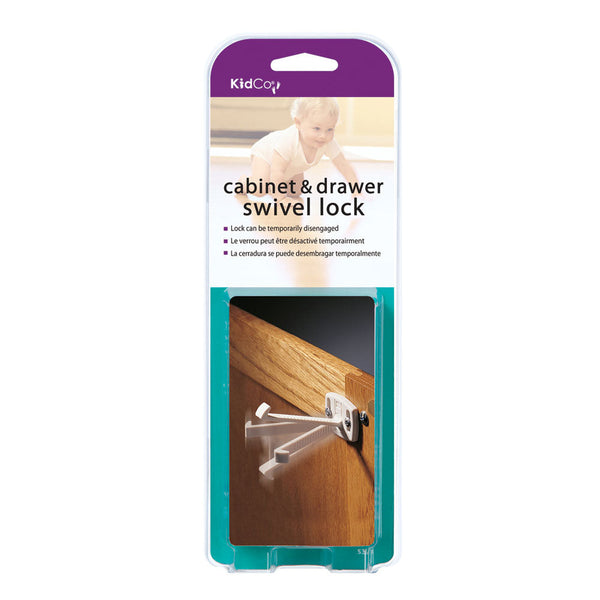 Kidco Swivel Cabinet and Drawer Locks 1 pack White-Home-Kidco-PetPhenom