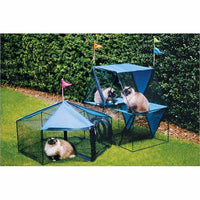 Kittywalk Carnival Outdoor Cat Enclosure Green 72" x 48" x 40"-Cat-Kittywalk-PetPhenom