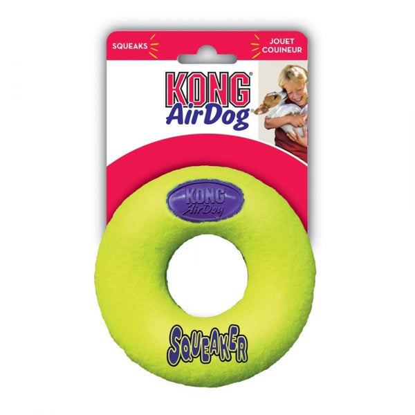 Kong Air Dog Donut Squeaker, Large - 6.5" Diameter-Dog-KONG-PetPhenom