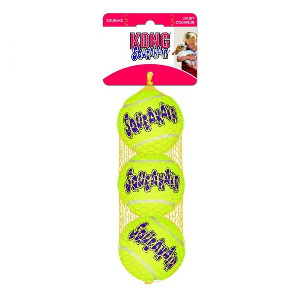 Kong Air Kong Squeakers Tennis Balls, Small 3 count-Dog-KONG-PetPhenom