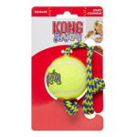 Kong Airdog Squeakair Tennis Ball With Rope Medium-Dog-Kong-PetPhenom