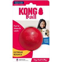 Kong Ball - Red, Medium/Large - Solid Ball (Dogs 35-85 lbs - 3" Diameter)-Dog-KONG-PetPhenom