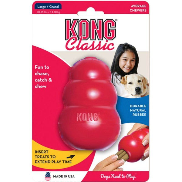 Kong Classic Dog Toy - Red, Large - Dogs 30-65 lbs (4" Tall x 1" Diameter)-Dog-KONG-PetPhenom