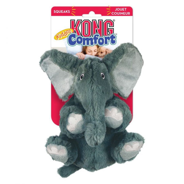 Kong Comfort Kiddos Dog Toy - Elephant, Large - (6.2"W x 8.8"H)-Dog-KONG-PetPhenom