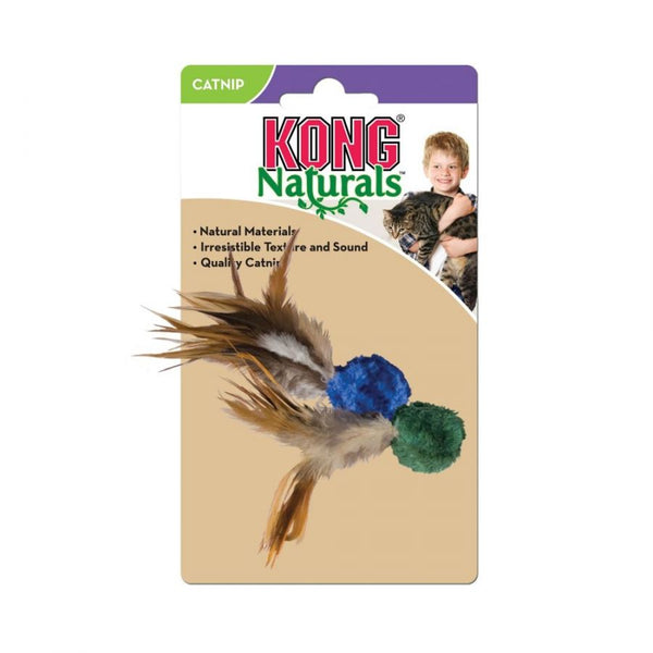 Kong Crinkle Ball with Feathers Cat Toy, Crinkle Ball Cat Toy-Cat-KONG-PetPhenom