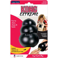 Kong Extreme Kong Dog Toy - Black, Large - Dogs 30-65 lbs (4" Tall x 1" Diameter)-Dog-KONG-PetPhenom