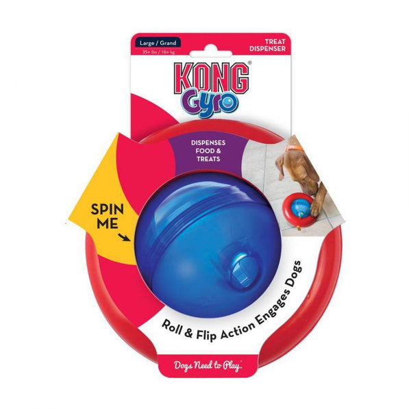 Kong Gyro Dog Toy, Large - 6.8" Diameter - (Assorted Colors)-Dog-KONG-PetPhenom
