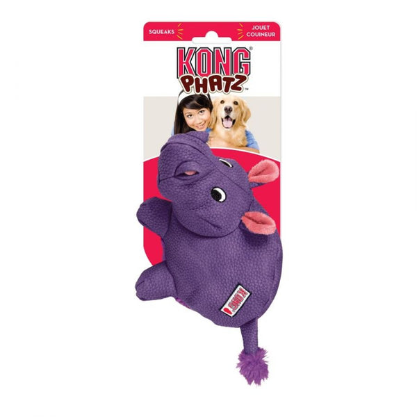 Kong Phatz Dog Toy - Hippo, Medium - 1 Pack-Dog-KONG-PetPhenom