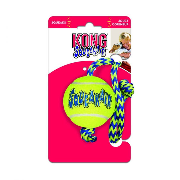 Kong Squeakers Tennis Ball with Rope, Medium-Dog-KONG-PetPhenom