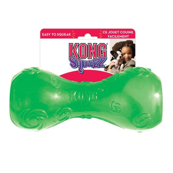 Kong Squeezz Dumbell Dog Toy, Small - (Assorted Colors)-Dog-KONG-PetPhenom