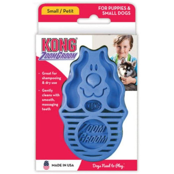 Kong ZoomGroom Dog Brush - Boysenberry, Small-Dog-KONG-PetPhenom