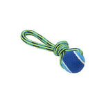 Kruuse_Pet BUSTER Tuggaball Dog Toy with Tennis Ball - Small (7 in) - Blue/Lime-Dog-Kruuse_Pet-PetPhenom