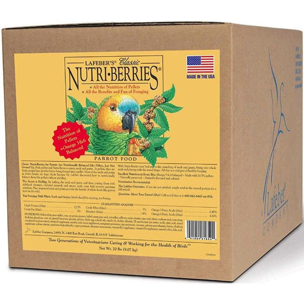 Lafeber Classic Nutri-Berries Parrot Food, 20 lb Box-Bird-Lafeber-PetPhenom