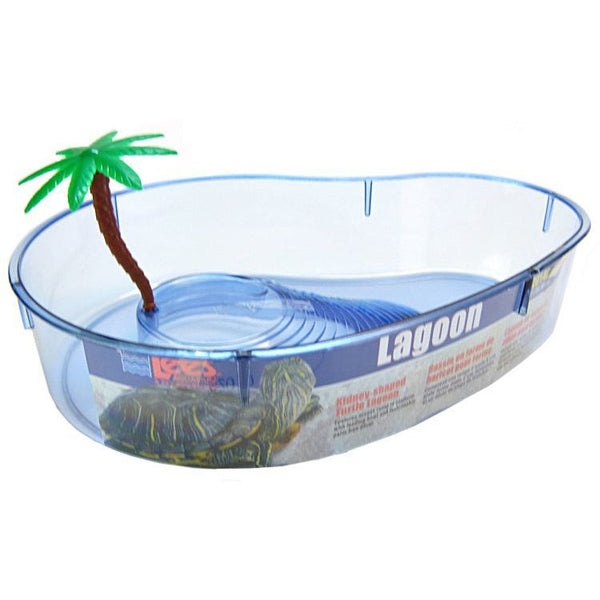 Lees Turtle Lagoon - Assorted Shapes, Kidney Shaped - 14"L x 10"W x 3"H-Small Pet-Lee's-PetPhenom