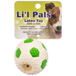 Lil Pals Latex Mini Soccer Ball for Dogs - Green & White, 2" Diameter-Dog-Li'l Pals-PetPhenom