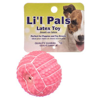 Lil Pals Latex Mini Volleyball for Dogs - Pink, 2" Diameter-Dog-Li'l Pals-PetPhenom
