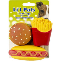 Lil Pals Lil Pals Latex Hamburger, Fries, and Hotdog Dog Toys, 1 count-Dog-Li'l Pals-PetPhenom