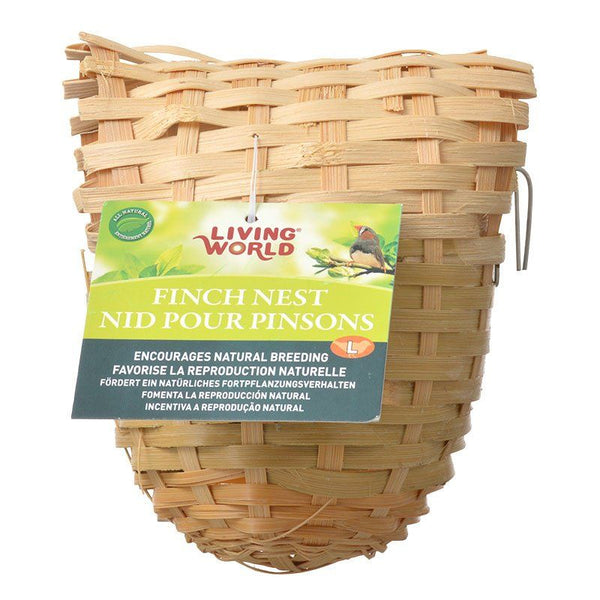 Living World Bamboo Finch Nest, Large (6" Long x 5" Wide)-Bird-Living World-PetPhenom