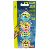 Living World Plastic Balls with Bells Bird Toy, 4 Pack-Bird-Living World-PetPhenom