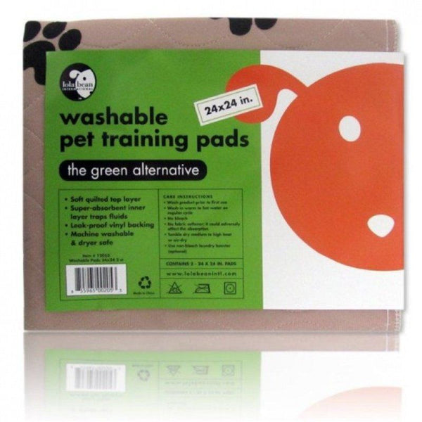 Lola Bean Washable Pet Training Pads, 24" Long x 24" Wide (2 Pack)-Dog-Lola Bean-PetPhenom