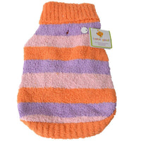 Lookin Good Striped Dog Sweater - Orange, Medium - (Fits 14"-19" Neck to Tail)-Dog-Fashion Pet-PetPhenom