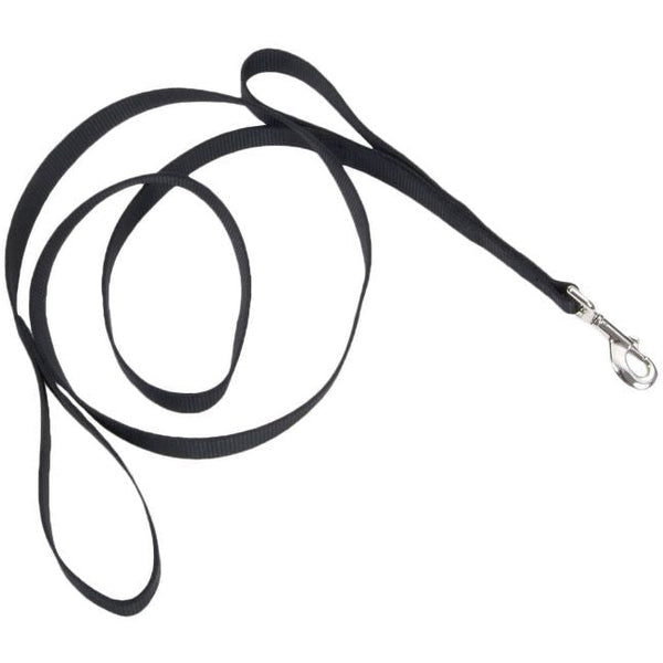 Loops 2 Double Nylon Handle Leash - Black, 6" Long x 1" Wide-Dog-Coastal Pet Products-PetPhenom