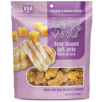 Loving Pets Bone-Shaped Soft Jerky Treats Bacon, 6 oz-Dog-Loving Pets-PetPhenom